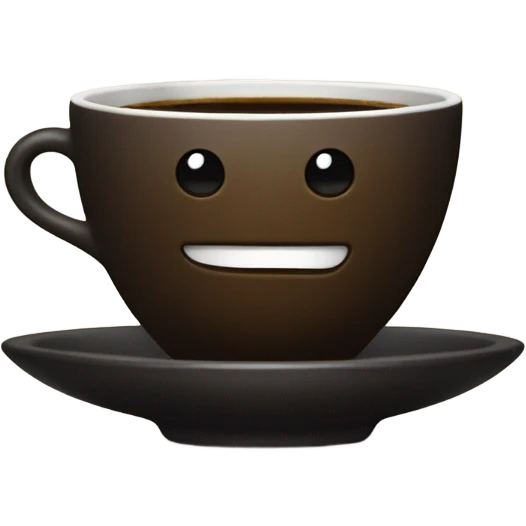 coffee, black emoji