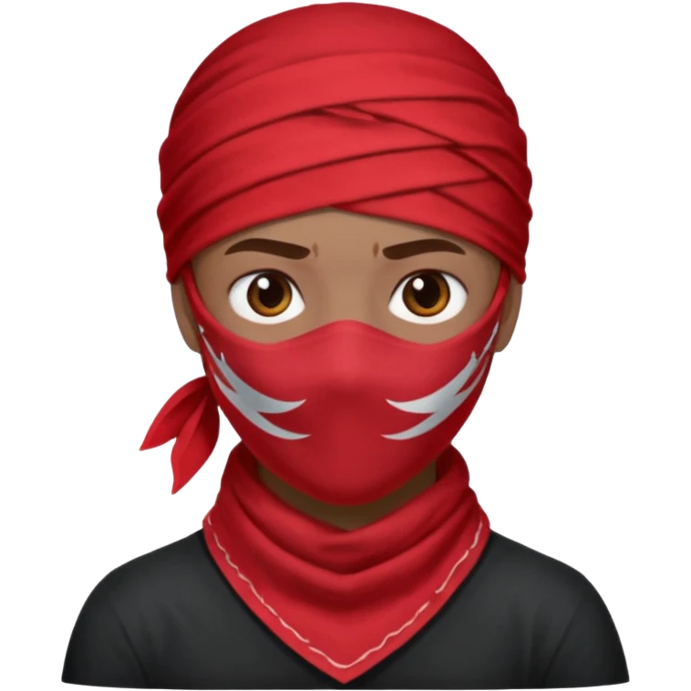 head bandana,Red, Negative: Character. emoji