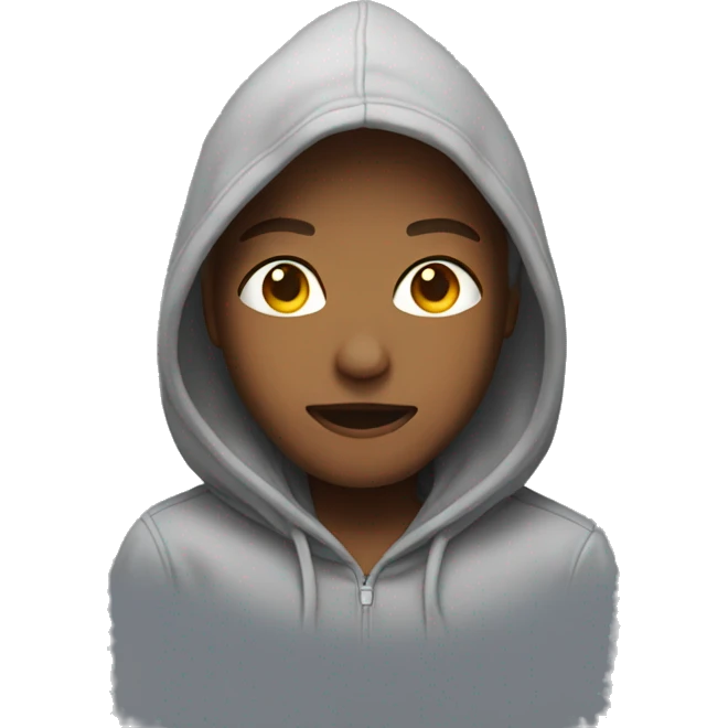 Star wearing a hoodie emoji