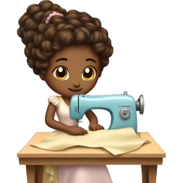 Princess sewing  emoji