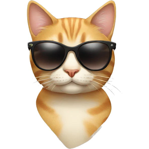 Cat with sunglasses emoji