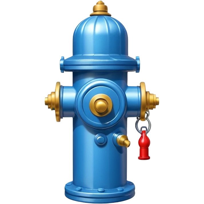 blue fire hydrant emoji