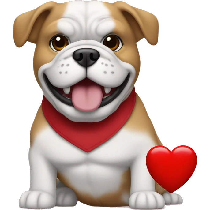 Georgia Bulldogs mascot in a red heart emoji