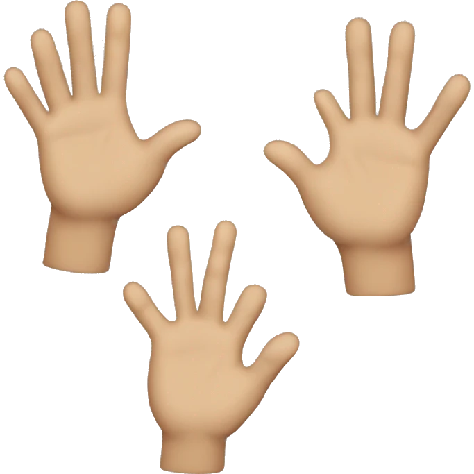 mano con 4 dedos emoji