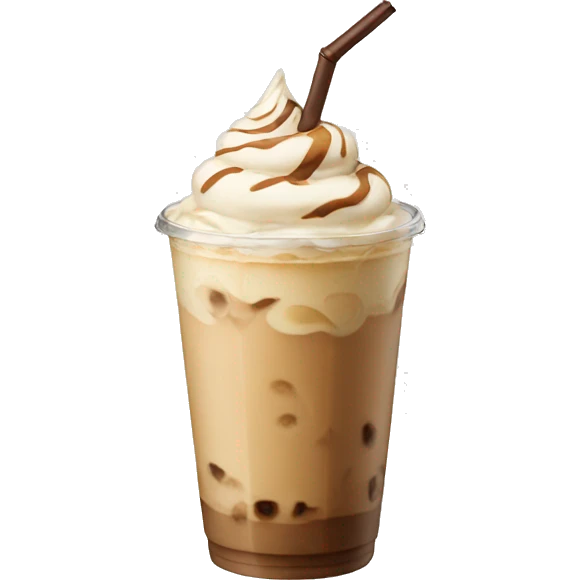 Iced latte cream emoji