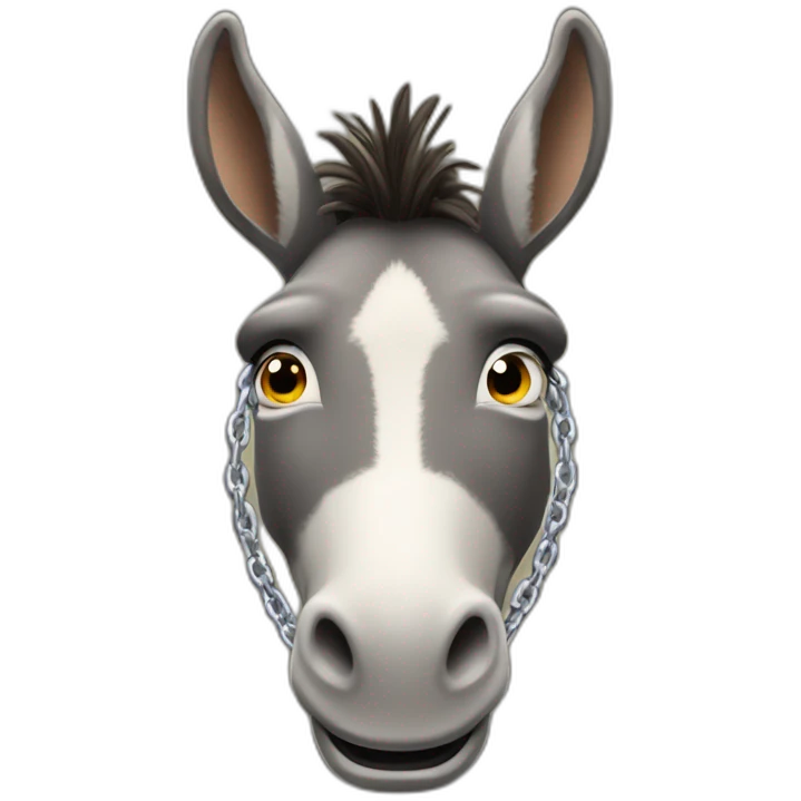 Donkey from Shrek with or chain emoji