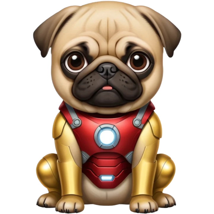 pug ironman emoji