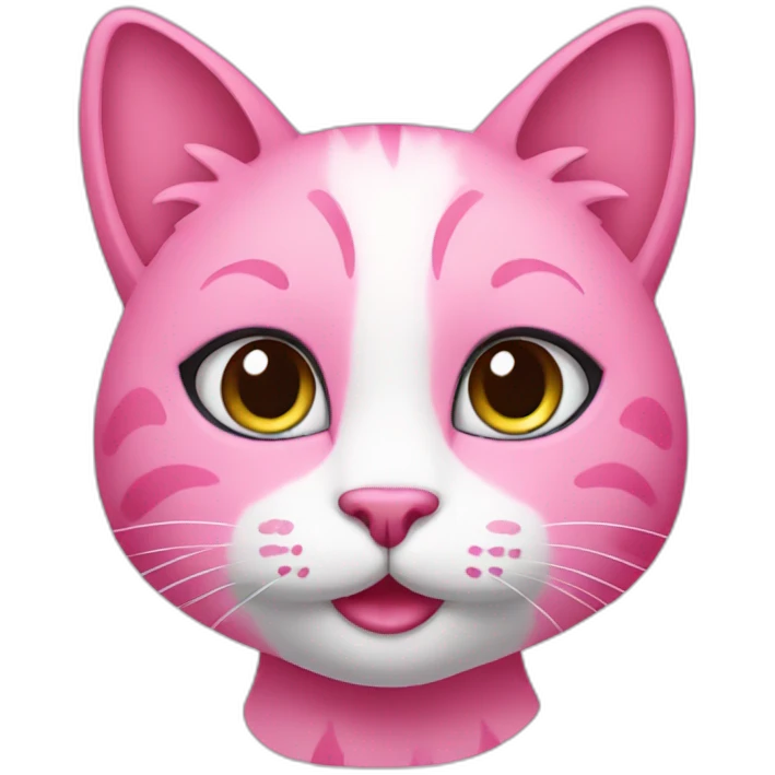 pink cat with cosmetics  emoji