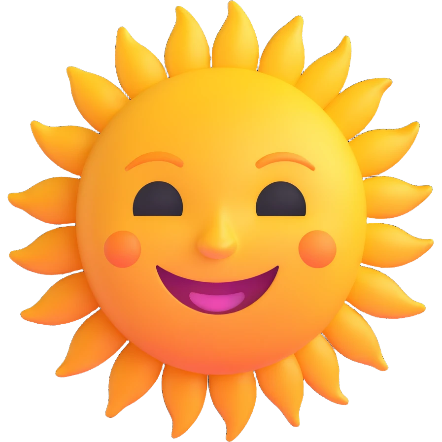happy sun emoji
