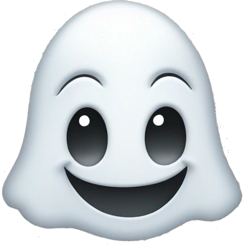 create a friendly smiling ghost emoji emoji