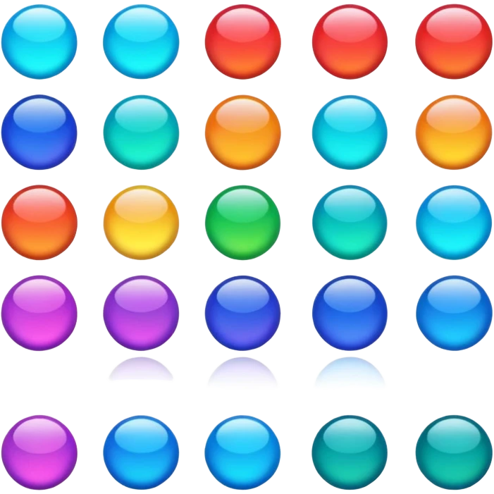 rainbow color round cells emoji