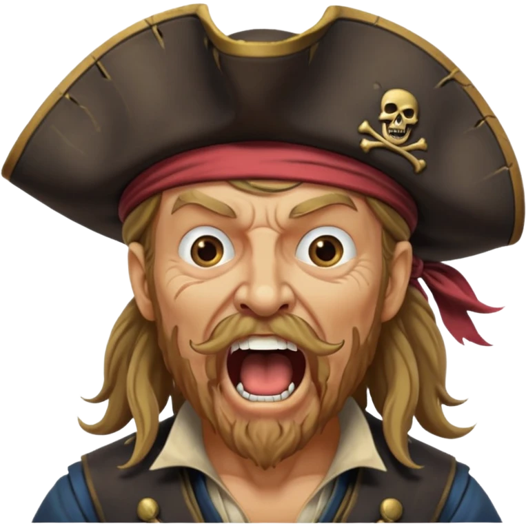 barbossa pirate screaming emoji