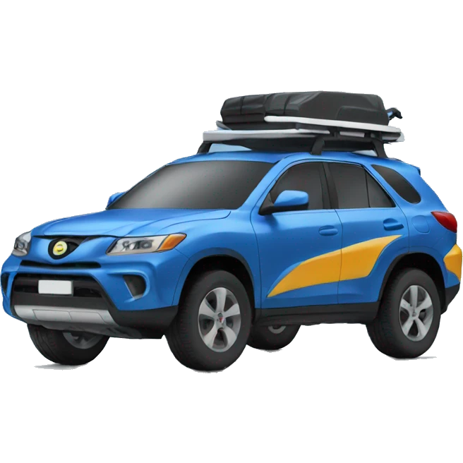suv car blue side view emoji
