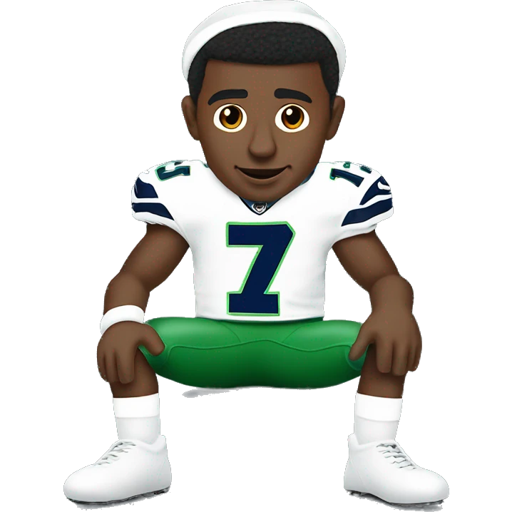 Geno smith in Seahawks unifiem as elf on the shelf  emoji