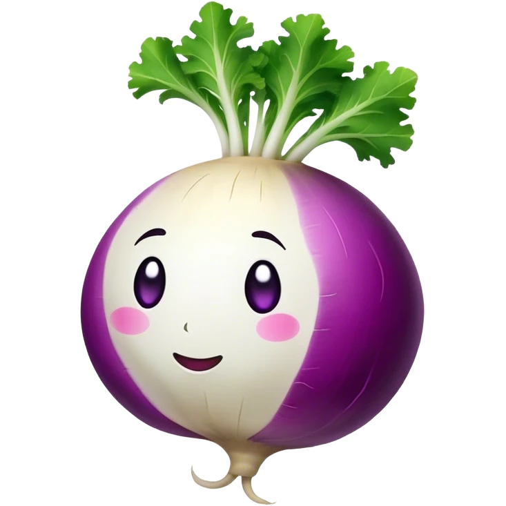 purple and white turnip emoji