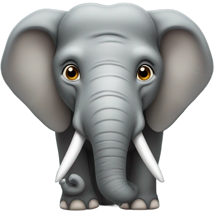 An elephant with a mustache  emoji