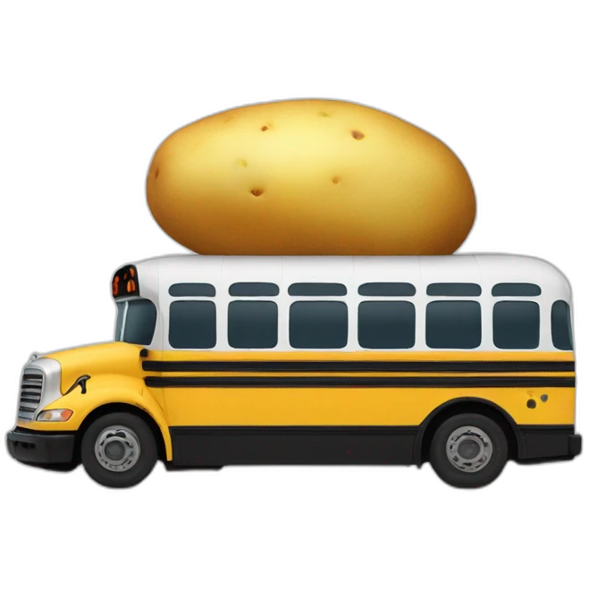 Bus And potato emoji