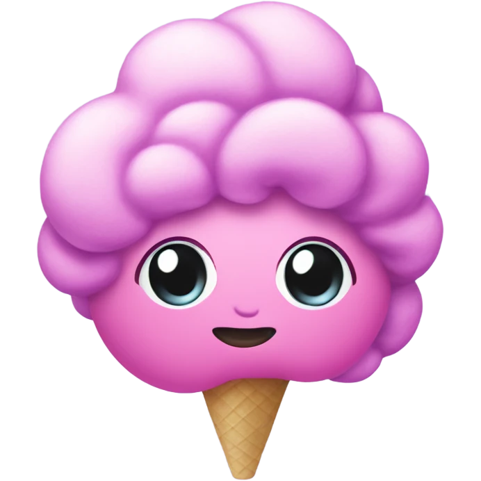 pink and purple cotton candy  emoji