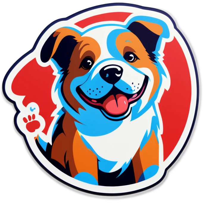 Dog with peace emoji