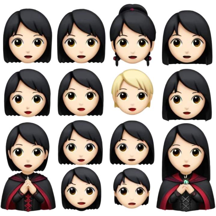 Bana kick icin emoji paketi lazim Gothic anime karakterleri olsun iAloneK nicknameli bazi emojilerde olsun emoji
