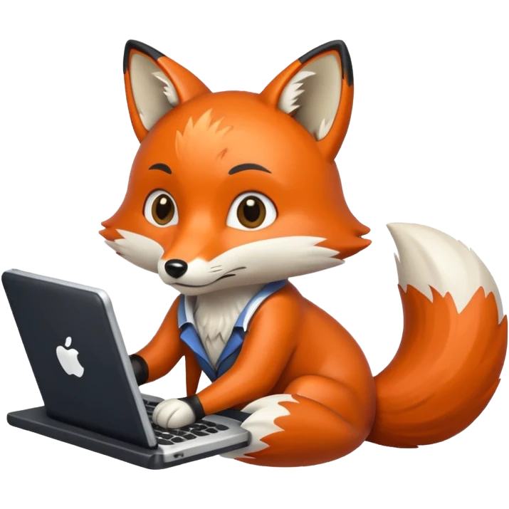 code writing fox emoji