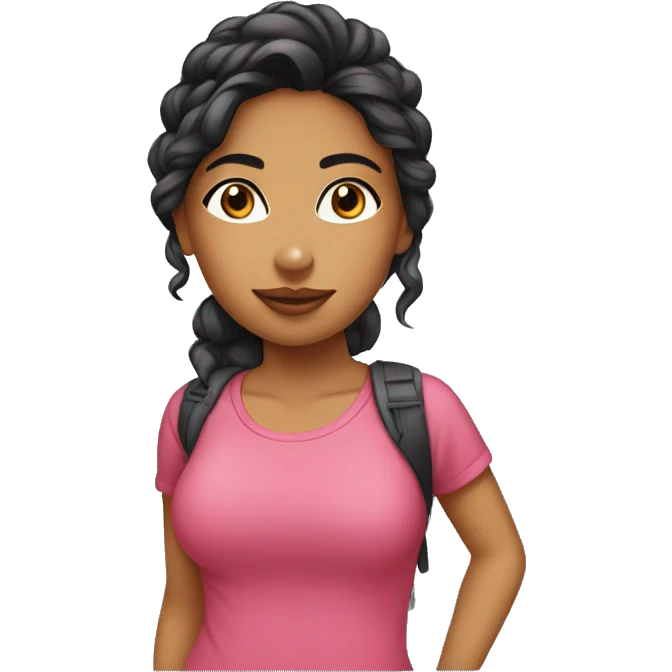 Latina girl with cross on t-shirt emoji