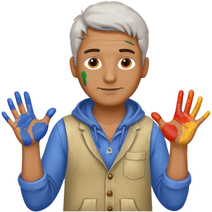 Ceramic Painter man emoji