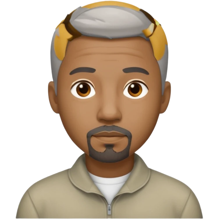 Black man with a short gray haired trimmed goatee  emoji