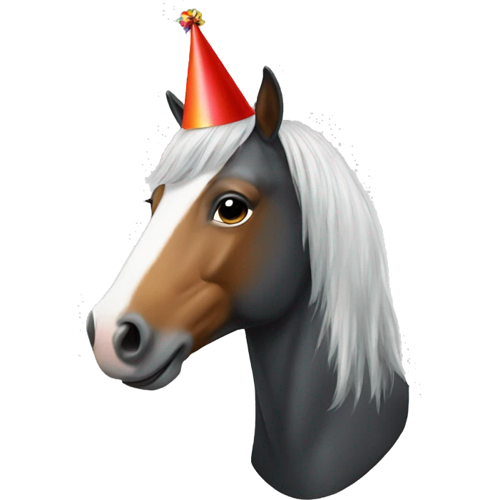 horse with a party hat emoji
