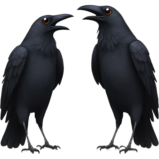 two crow pals emoji