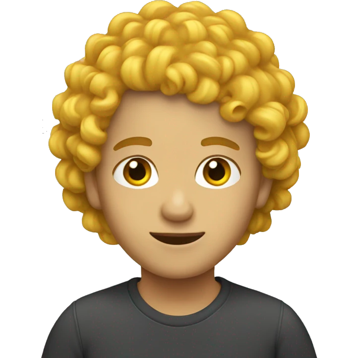 curly yellow hair emoji