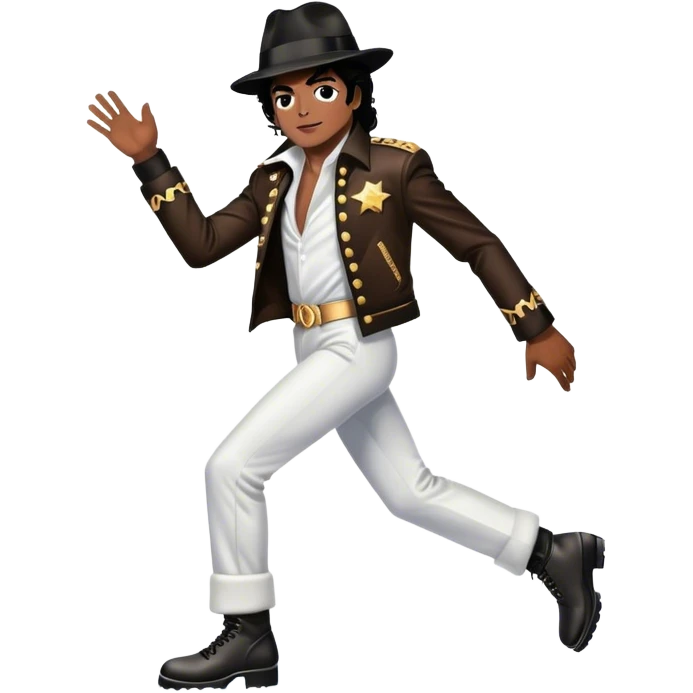 Michael Jackson moonwalking in the snow emoji