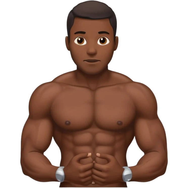 Black guy stroking his large dick while ejaculating emoji
