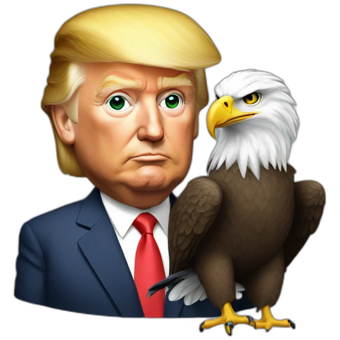 Donald trump with an eagle emoji