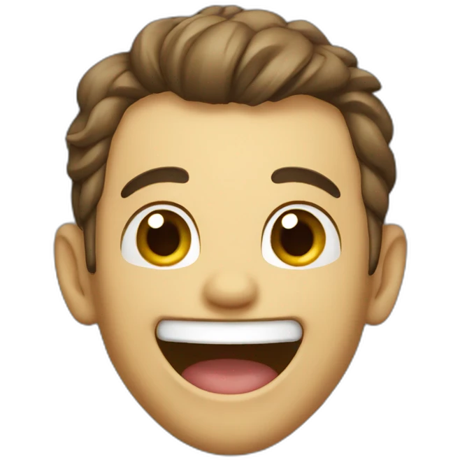 laughing moyai emoji