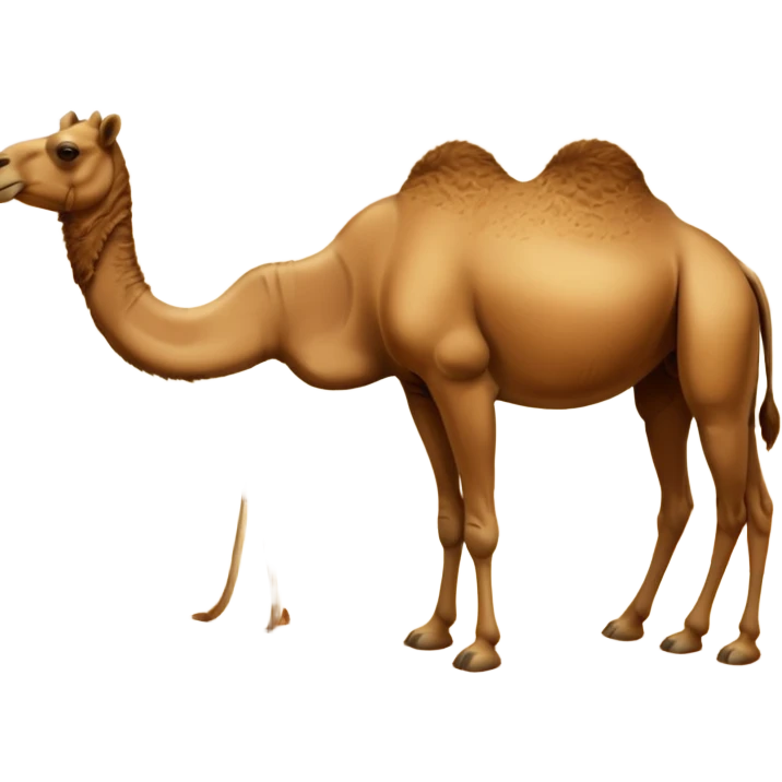 High resolution camels without fur emoji