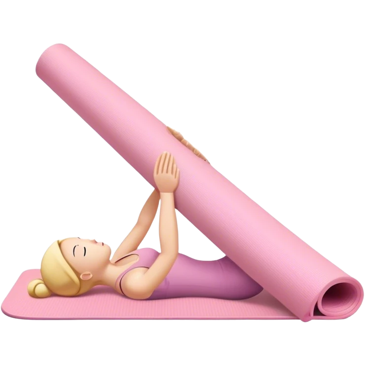 Light pink yoga mat emoji