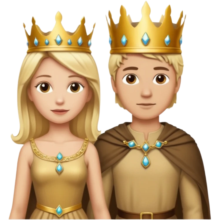 Blonde Queen and Male servant emoji