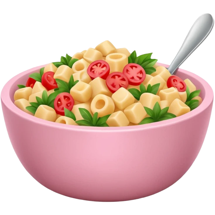 Hawaiian Mac salad light pink bowl emoji