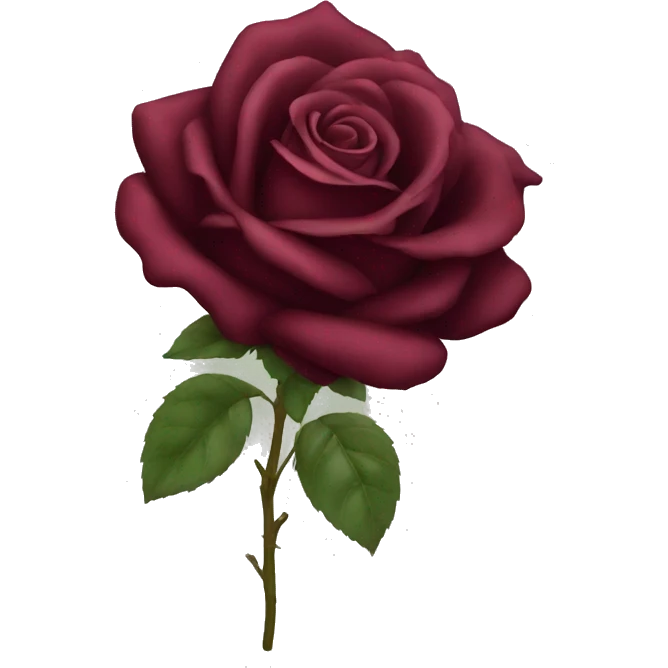 Burgundy rose emoji