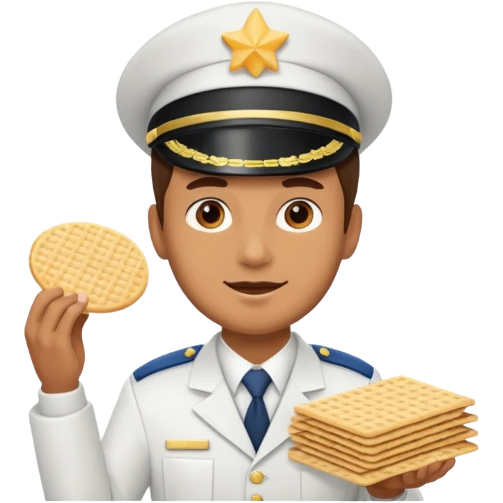 A mam delivering wafers fast emoji