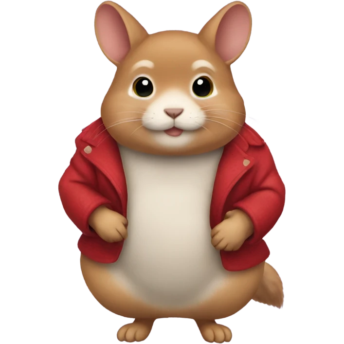 Red chinchilla coat emoji