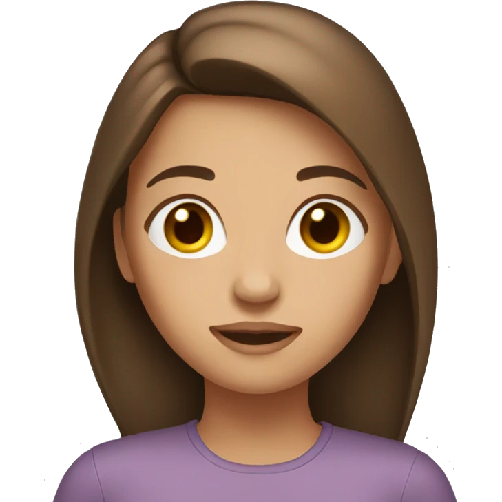 Girl with brown hair emoji