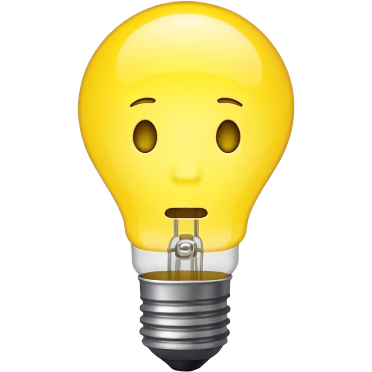 bulb bright idea emoji iphone no face emoji