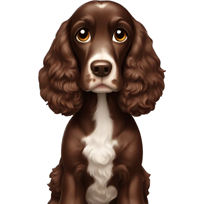 Chocolate cocker spaniel  emoji