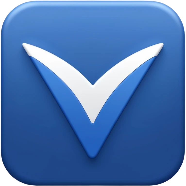 Dark blue checkmark for social media. emoji