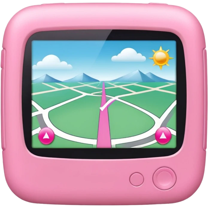 pink gps emoji