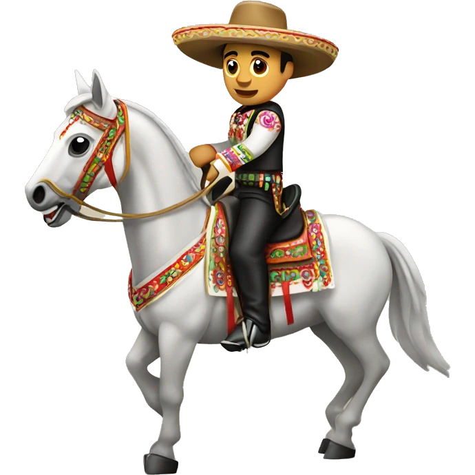 Mexican charro on a horse  emoji
