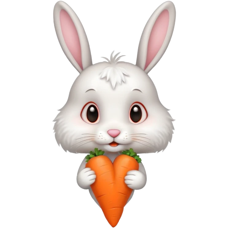 🐰🥕💖 Happy bunny snack time emoji