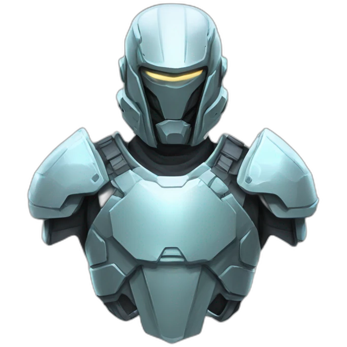 futuristic Phantom Infiltration armored breastplate colored with ghost effect emoji